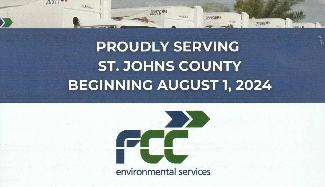 FCC Environmental Services collection fleet, proudly serving St. Johns County beginning August 1, 2024.